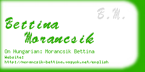 bettina morancsik business card